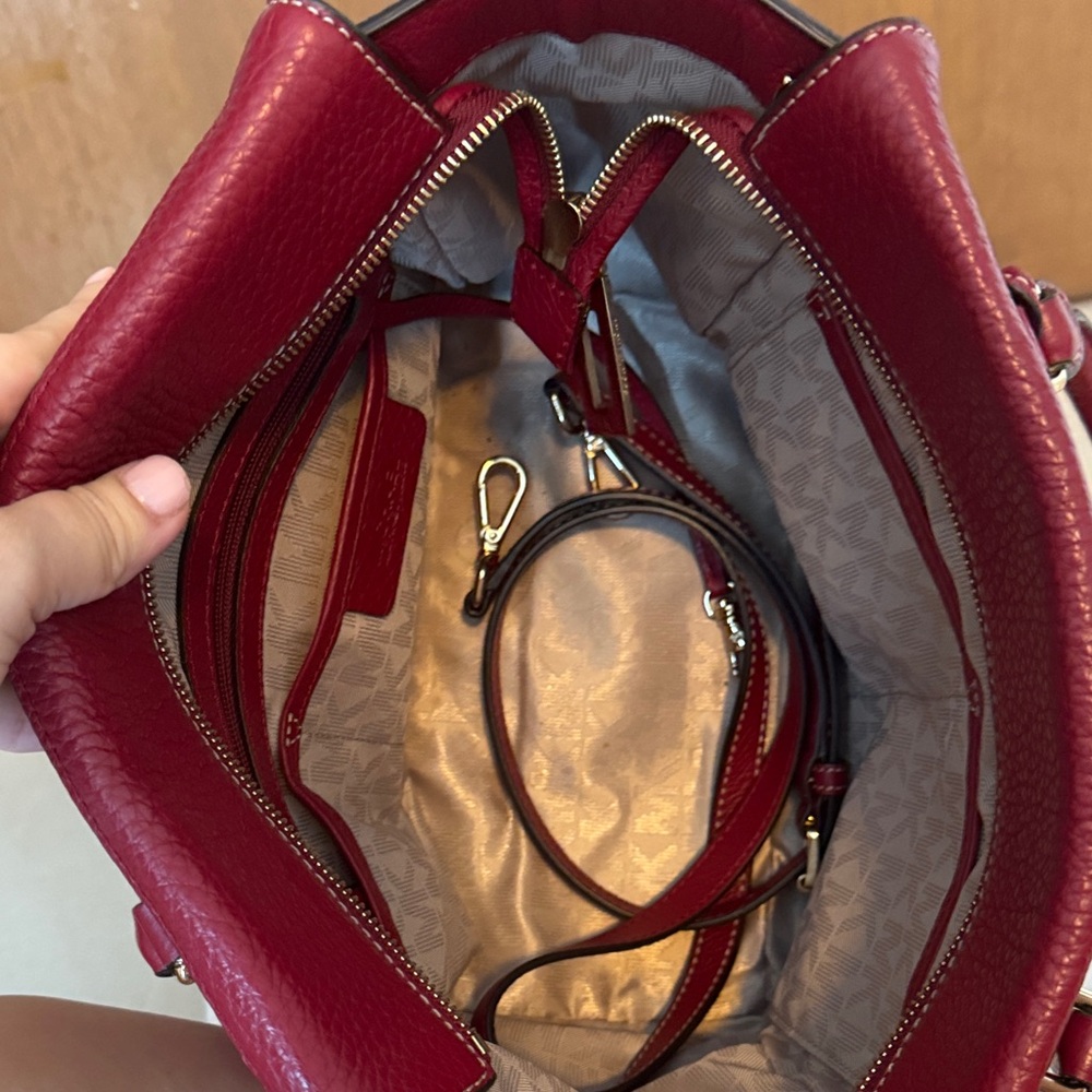 Michael Kors Burgundy Leather Satchel - Picture 5 of 5